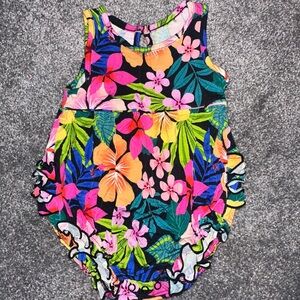 Little Sleepies Multicolor Tropical Floral Baby Romper
